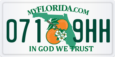 FL license plate 0719HH