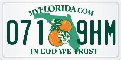 FL license plate 0719HM