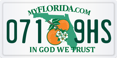 FL license plate 0719HS