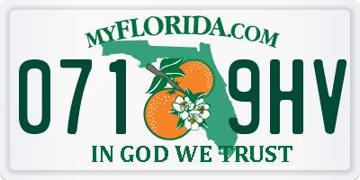 FL license plate 0719HV