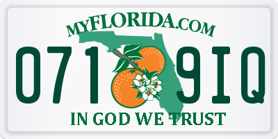 FL license plate 0719IQ