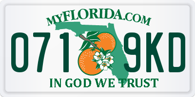 FL license plate 0719KD