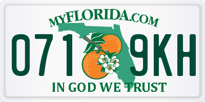 FL license plate 0719KH
