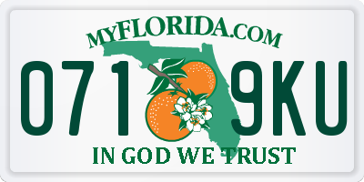 FL license plate 0719KU