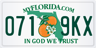 FL license plate 0719KX