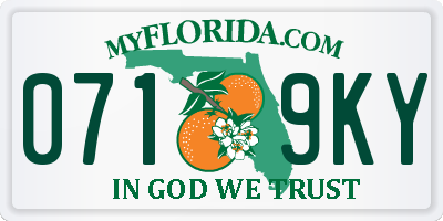 FL license plate 0719KY