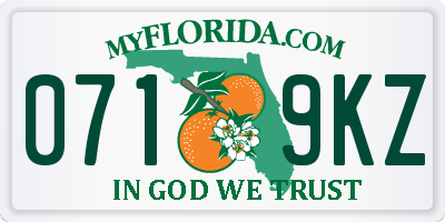 FL license plate 0719KZ