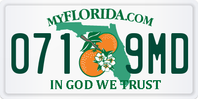 FL license plate 0719MD