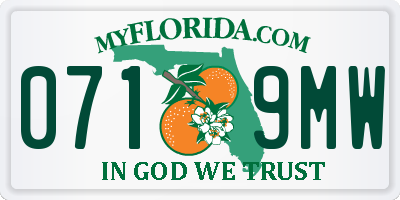 FL license plate 0719MW