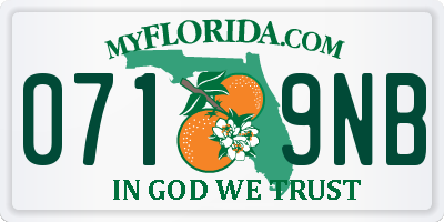 FL license plate 0719NB
