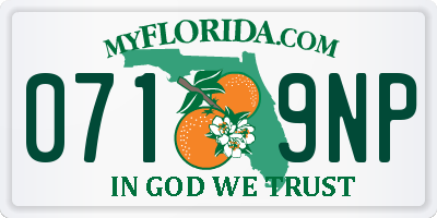 FL license plate 0719NP