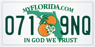 FL license plate 0719NQ