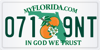 FL license plate 0719NT