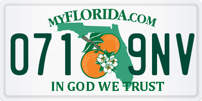 FL license plate 0719NV