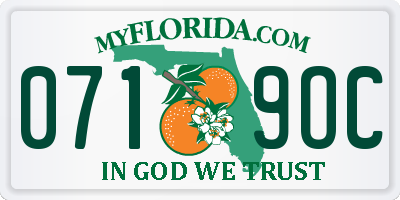 FL license plate 0719OC