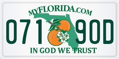 FL license plate 0719OD