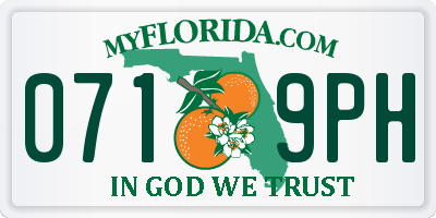 FL license plate 0719PH