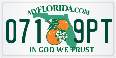 FL license plate 0719PT