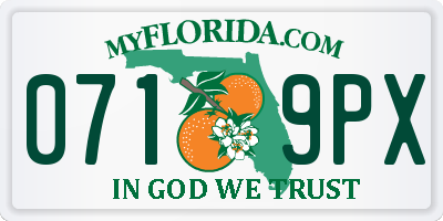 FL license plate 0719PX