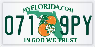 FL license plate 0719PY