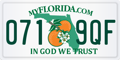 FL license plate 0719QF