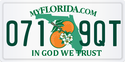 FL license plate 0719QT