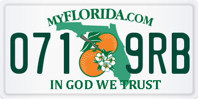 FL license plate 0719RB