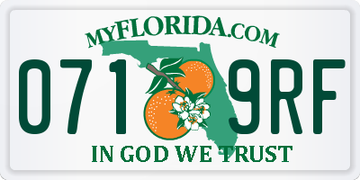 FL license plate 0719RF