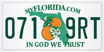 FL license plate 0719RT