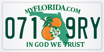 FL license plate 0719RY