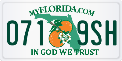 FL license plate 0719SH