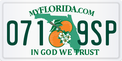 FL license plate 0719SP