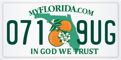 FL license plate 0719UG