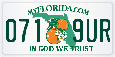 FL license plate 0719UR