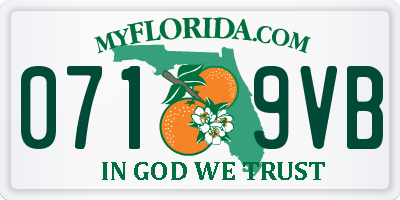 FL license plate 0719VB