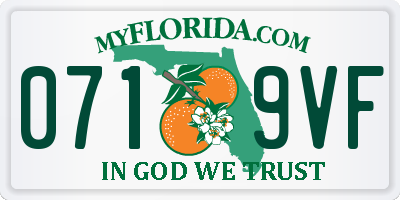 FL license plate 0719VF