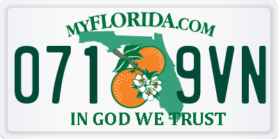 FL license plate 0719VN