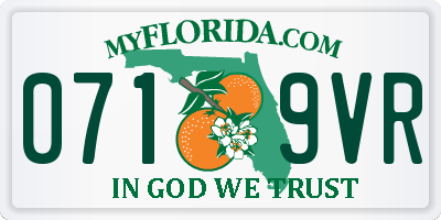 FL license plate 0719VR