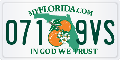 FL license plate 0719VS