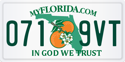 FL license plate 0719VT