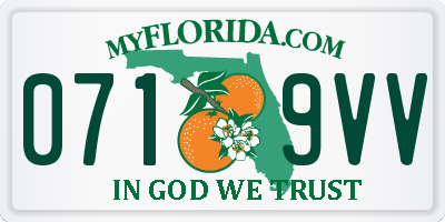 FL license plate 0719VV