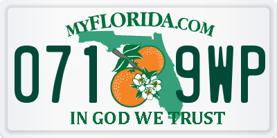 FL license plate 0719WP
