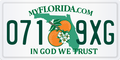 FL license plate 0719XG