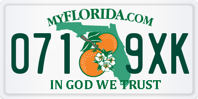FL license plate 0719XK