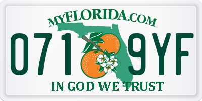 FL license plate 0719YF