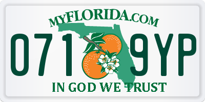 FL license plate 0719YP