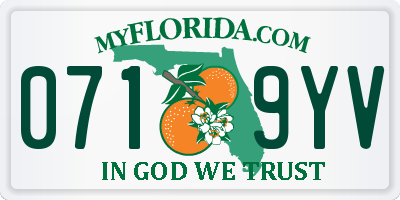 FL license plate 0719YV