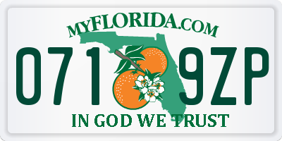 FL license plate 0719ZP