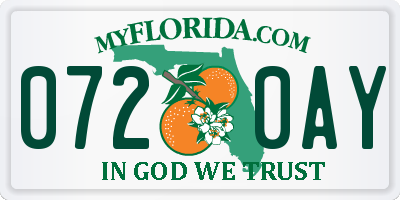 FL license plate 0720AY