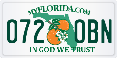 FL license plate 0720BN